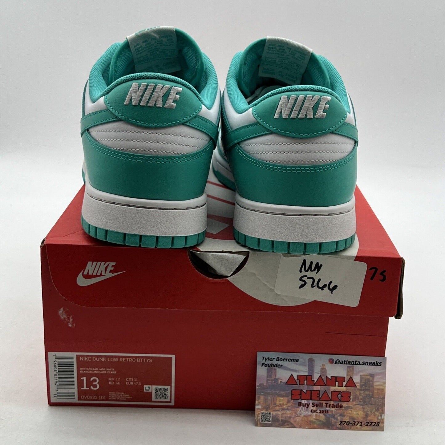 Size 13 - Nike Dunk Low Clear Jade (DV0833-101)