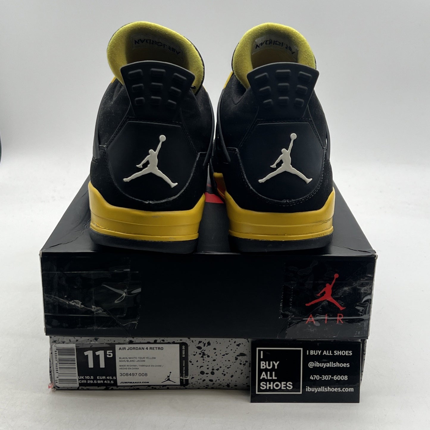 Size 11.5 - Air Jordan 4 Retro Low Thunder (308497-008)
