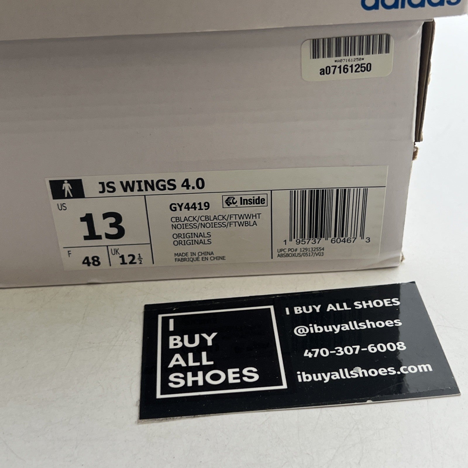 Size 13 - Adidas Jeremy Scott x Wings 4.0 Core Black (GY4419)