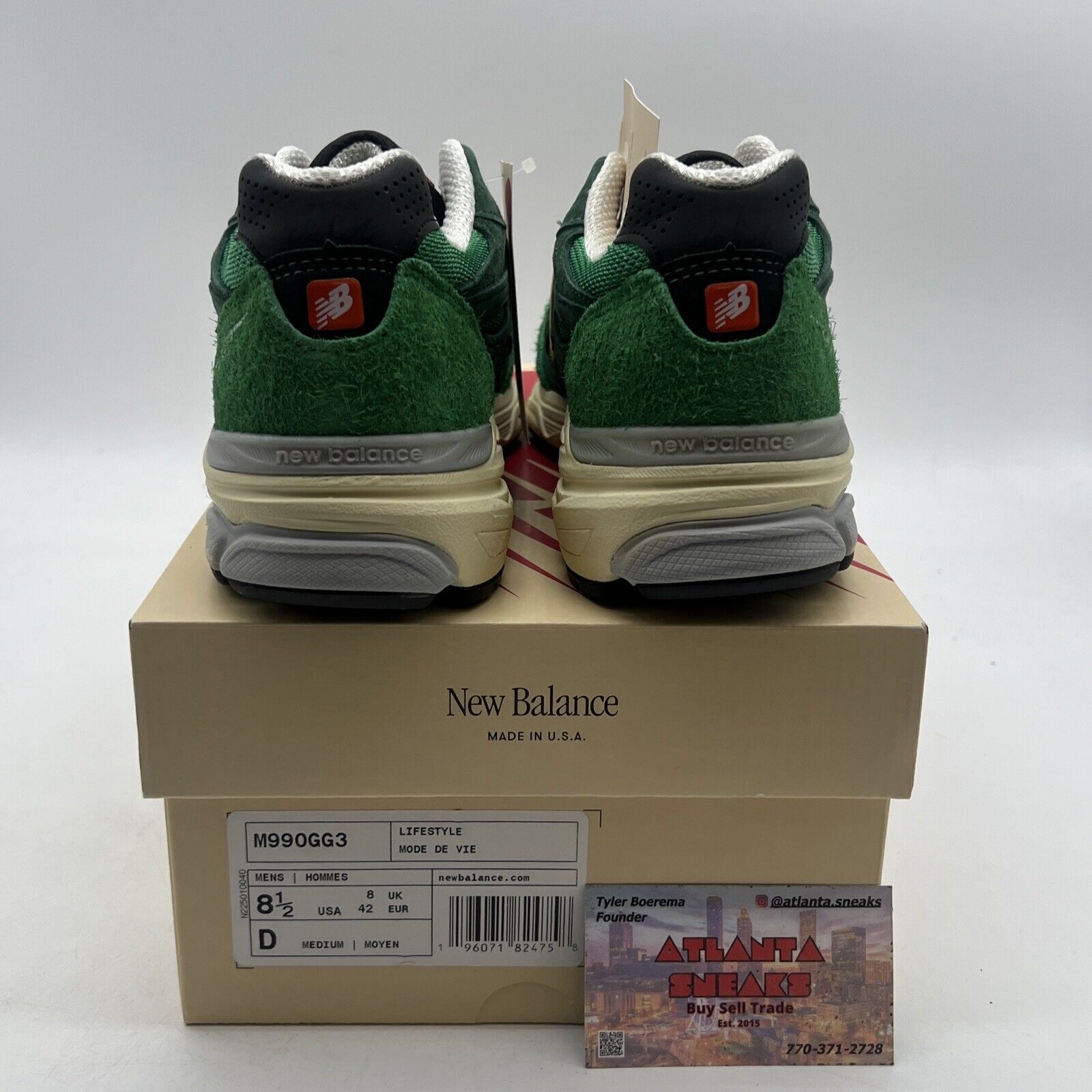 Size 8.5 - New Balance Teddy Santis x 990v3 Made in USA Green Gold (M990GG3)