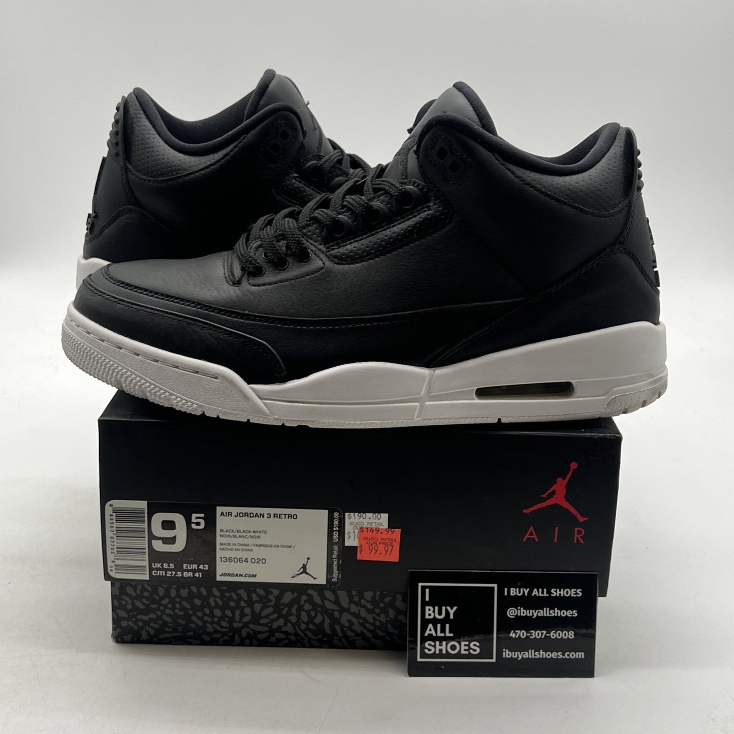 Size 9.5 - Air Jordan 3 Retro Cyber Monday (136064-020)
