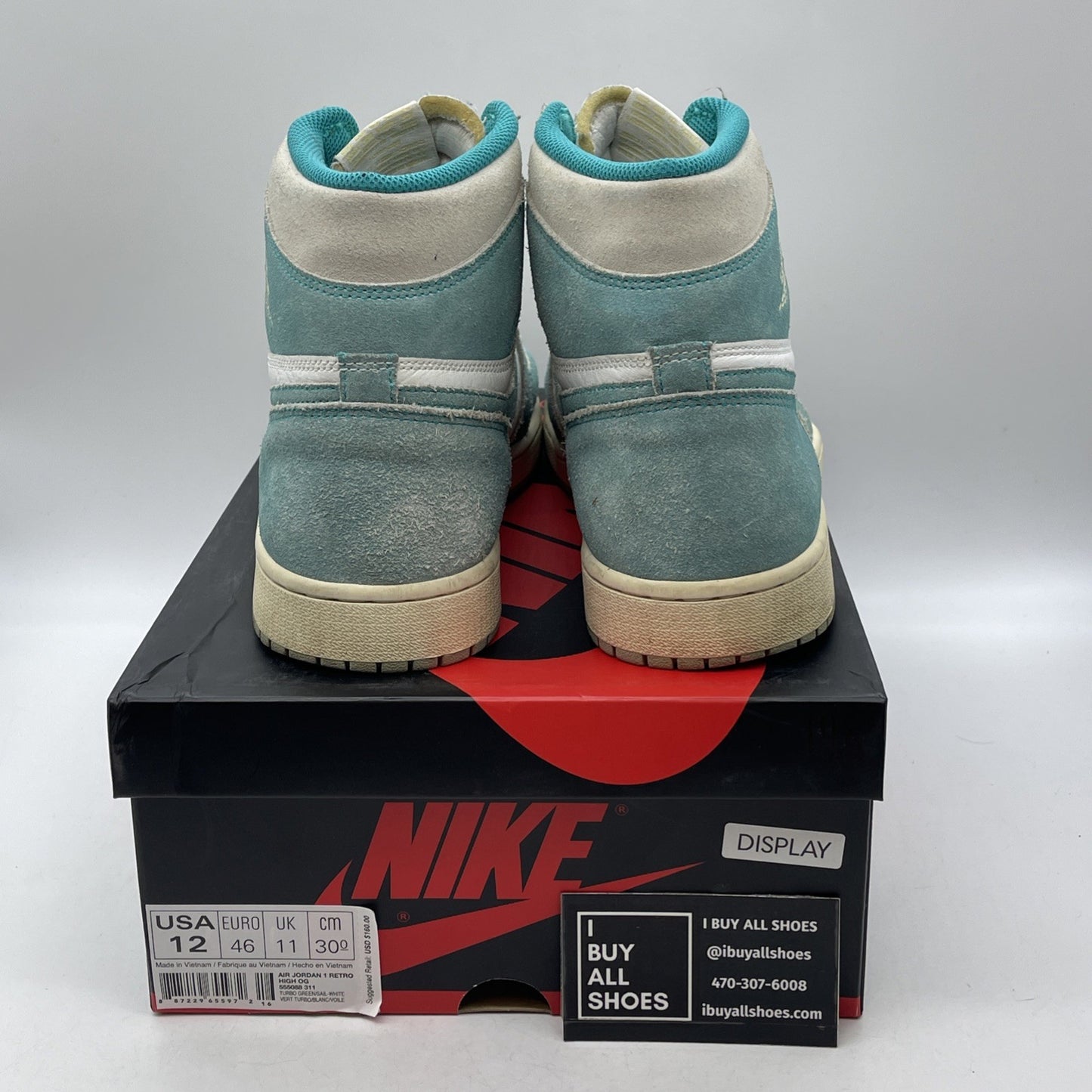 Size 12 - Air Jordan 1 Retro OG High Turbo Green (555088-311)