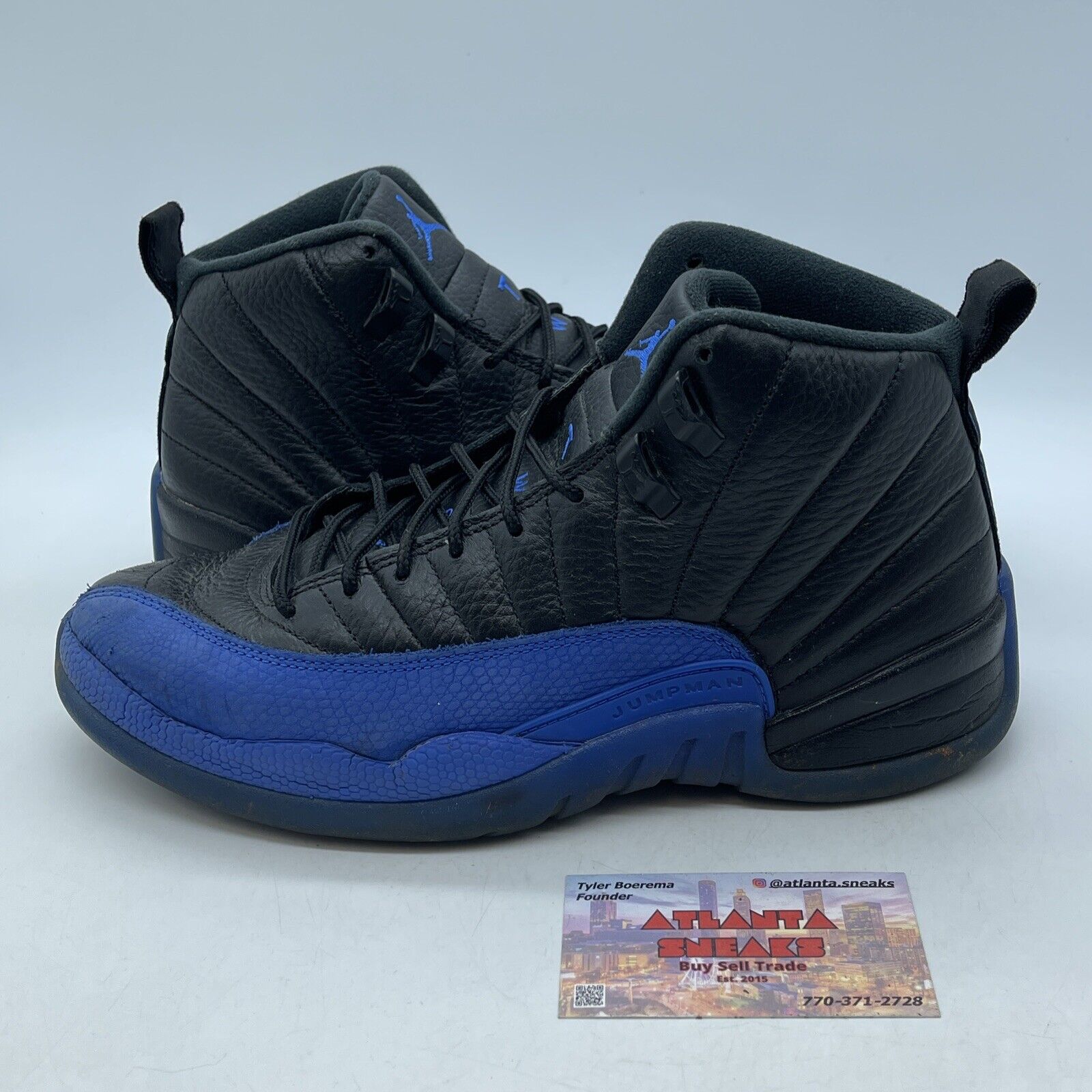 Size 8 - Air Jordan 12 Retro Game Royal Black Blue Suede Leather (130690-014)
