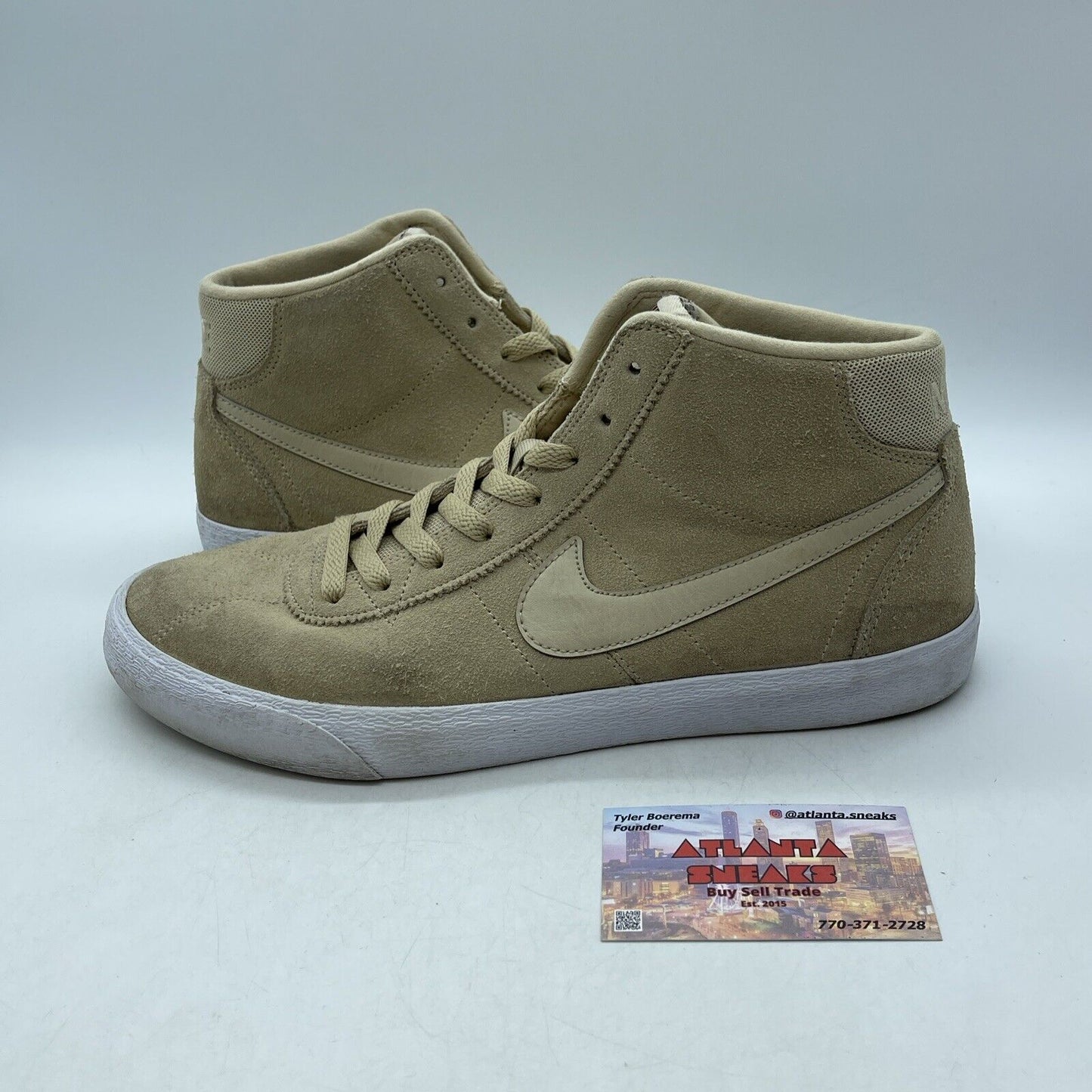 Size 10W - Nike Bruin SB High Desert Ore Brown White Suede Leather (923112-202)