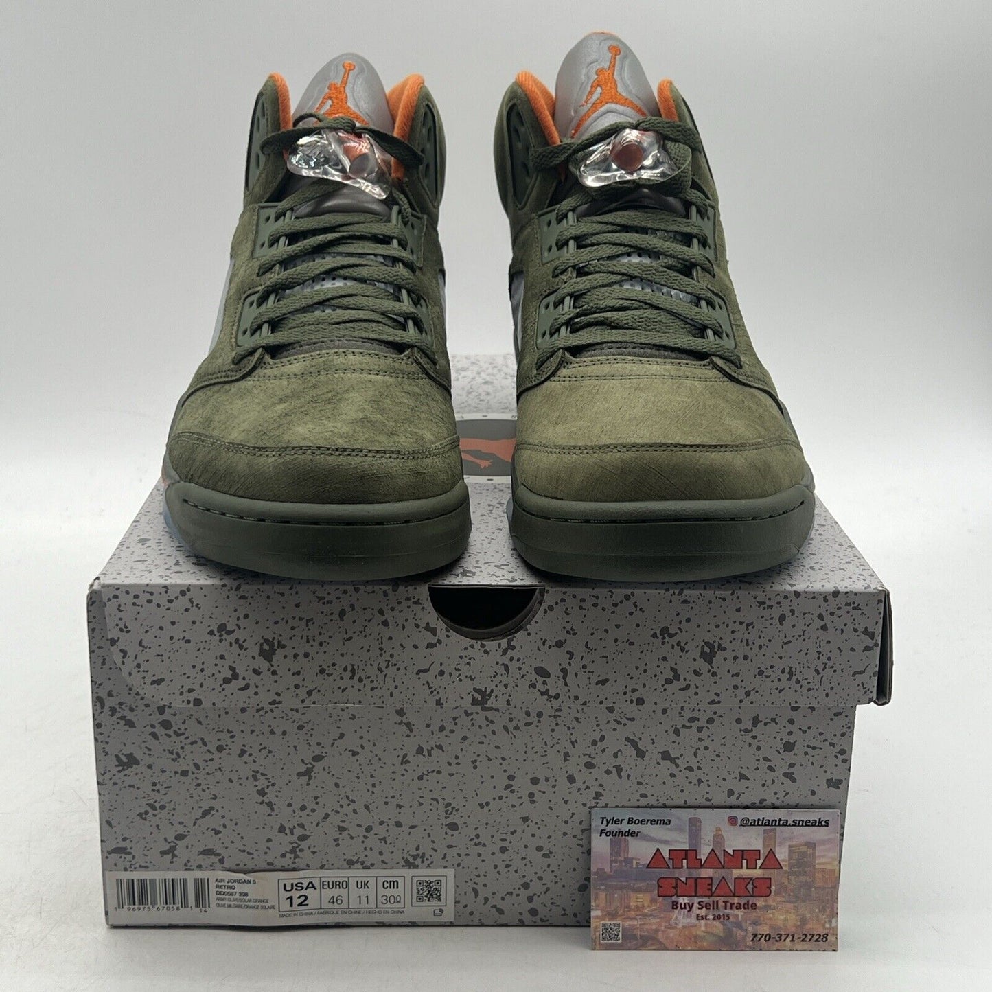 Size 12 - Air Jordan 5 Retro 2024 Olive Orange Icey (DD0587-308)