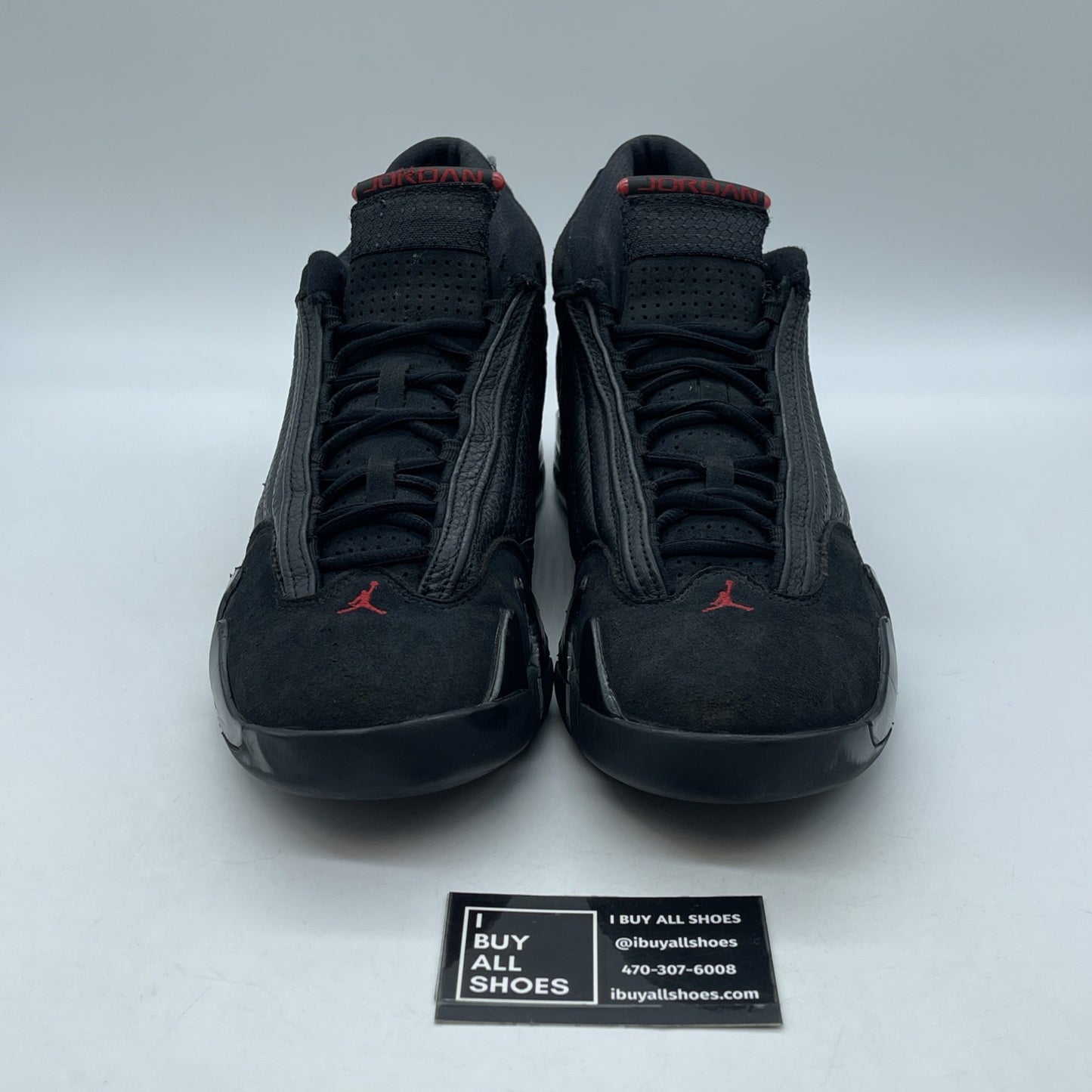 Size 10.5 - Air Jordan 14 Retro 2018 Last Shot Black Red Suede (487471-003)