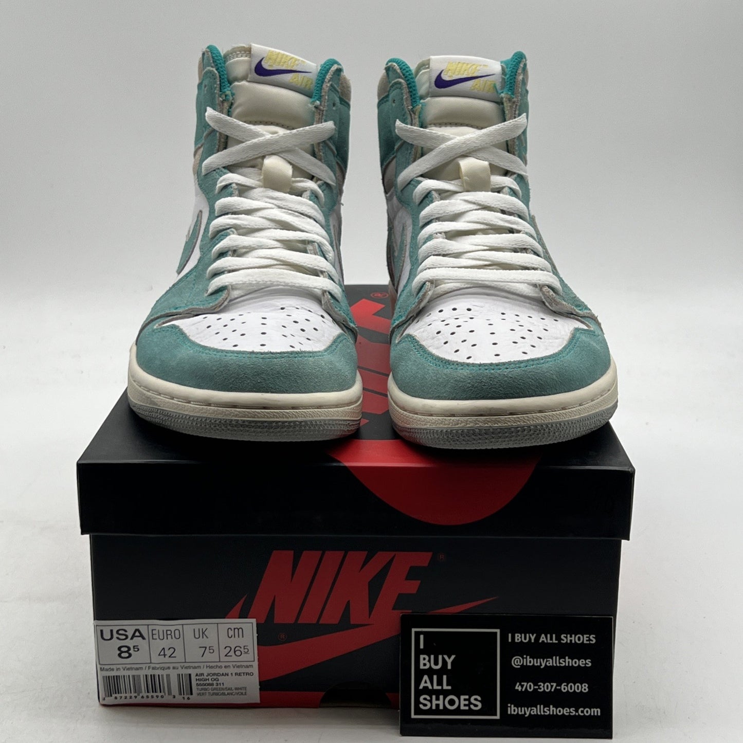 Size 8.5 - Air Jordan 1 Retro OG High Turbo Green (555088-311)