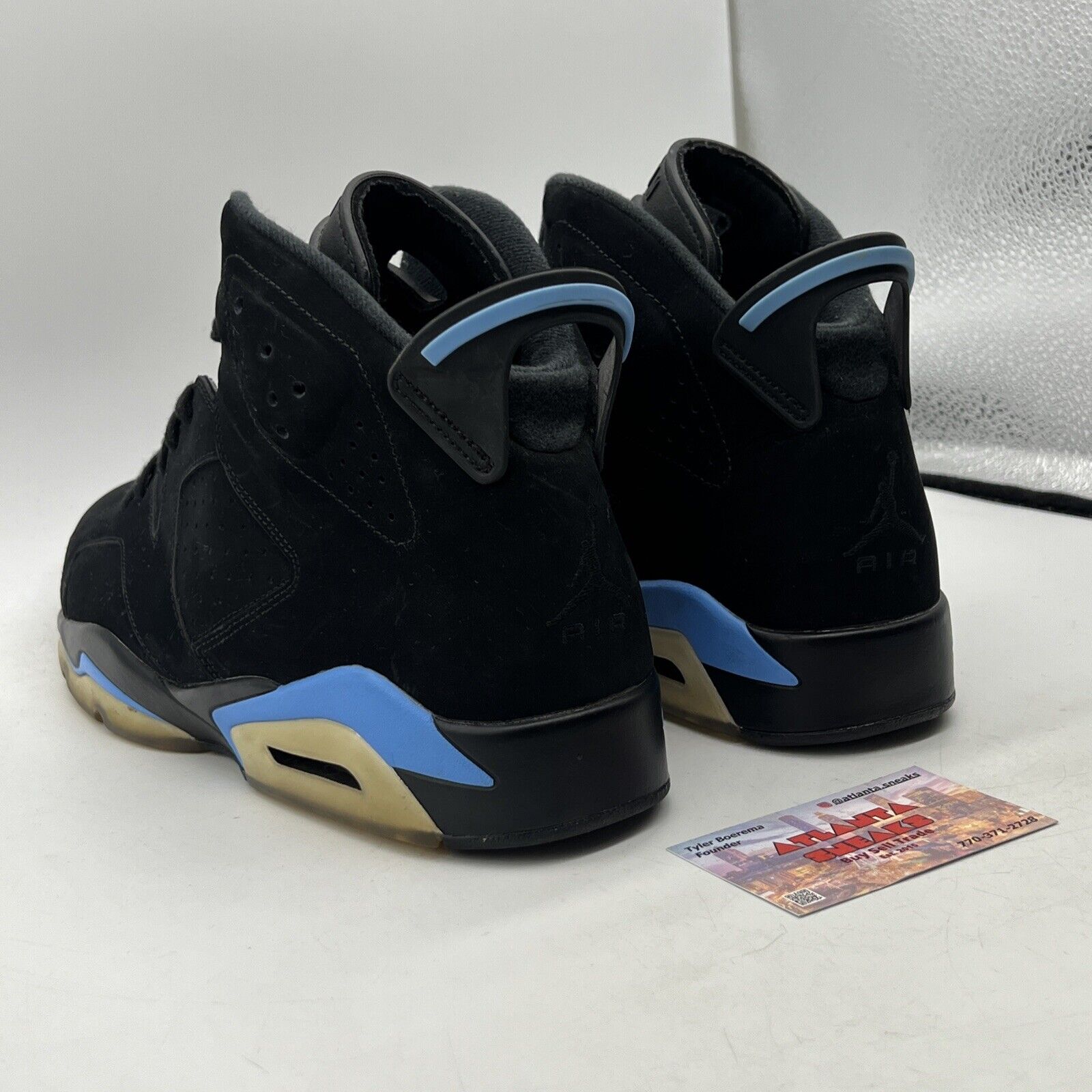 Size 11.5 - Air Jordan 6 Retro UNC Black Suede (384664-006)