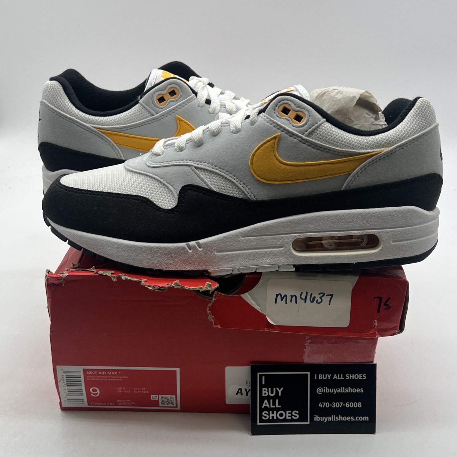 Size 9 - Nike Air Max 1 Steelers (FD9082-104)