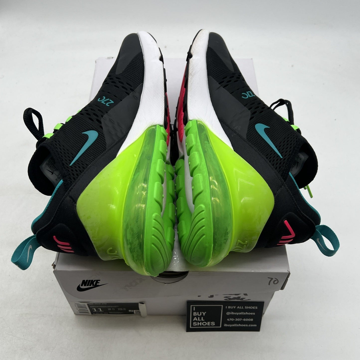 Size 11 - Nike Air Max 270 Black Green Strike (DJ5136-001)