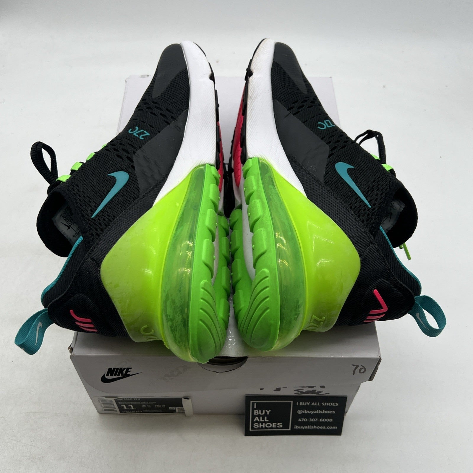 Size 11 - Nike Air Max 270 Black Green Strike (DJ5136-001)