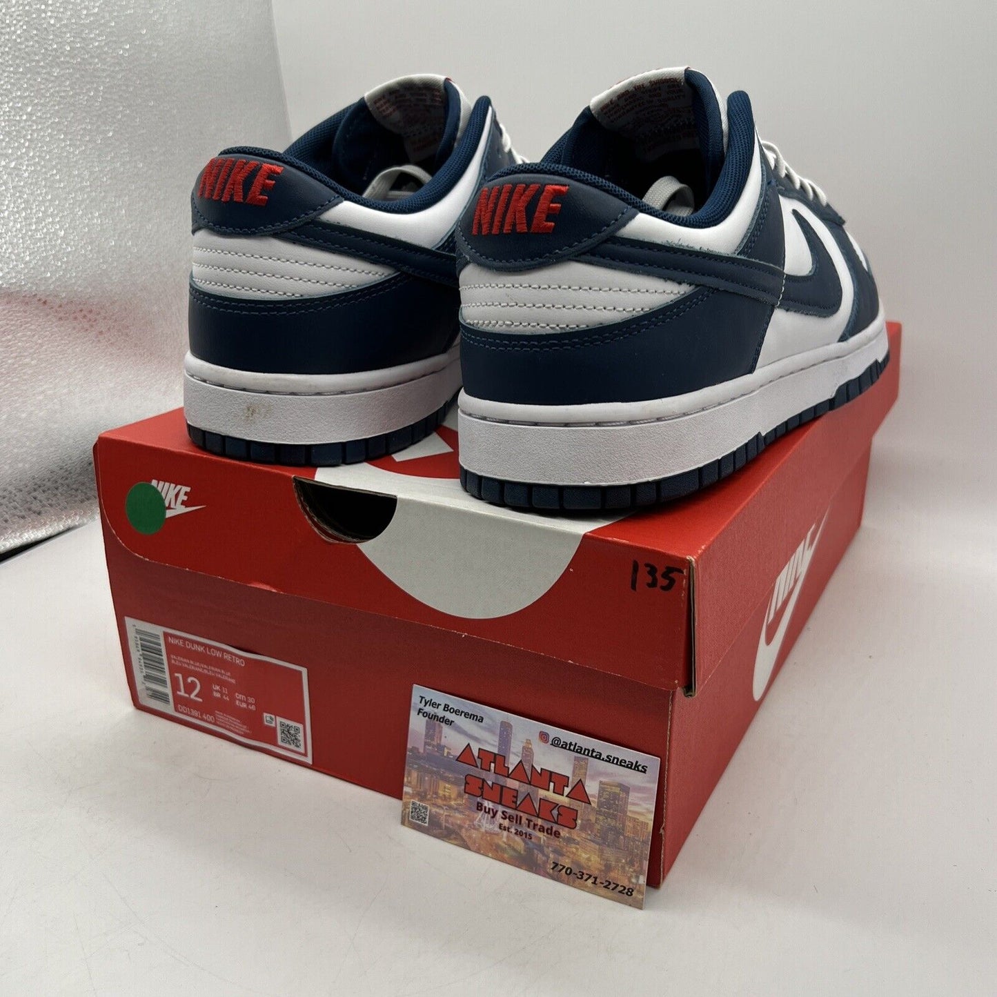 Size 12 - Nike Dunk Low Velarian Blue/White Leather (DD1391-400)