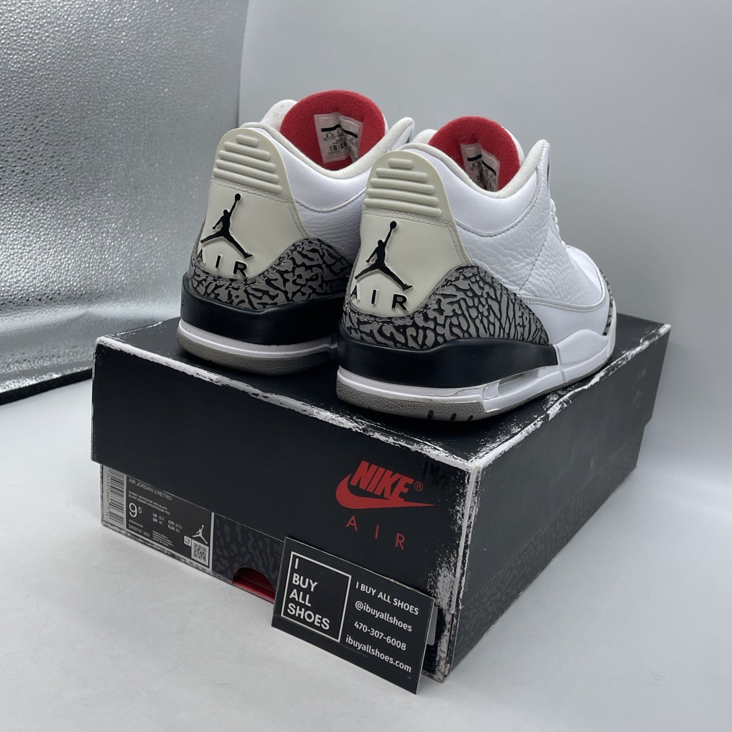 Size 9.5 - Air Jordan 3 Retro Mid White Cement Reimagined (DN3707-100)