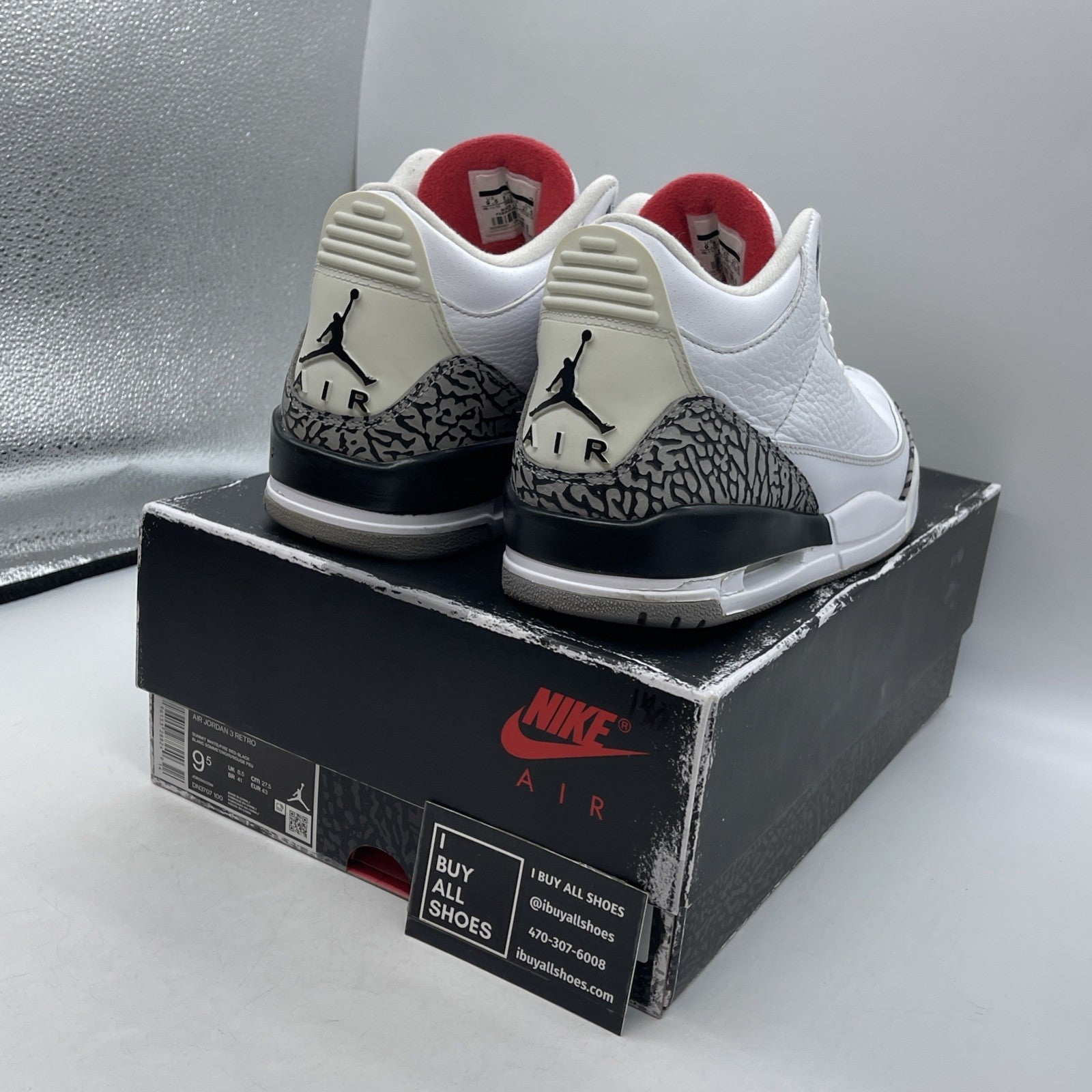 Size 9.5 - Air Jordan 3 Retro Mid White Cement Reimagined (DN3707-100)
