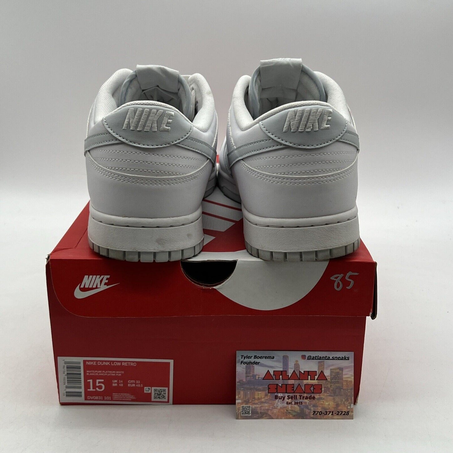 Size 15 - Nike Dunk Low Pure Platinum (DV0831-101)