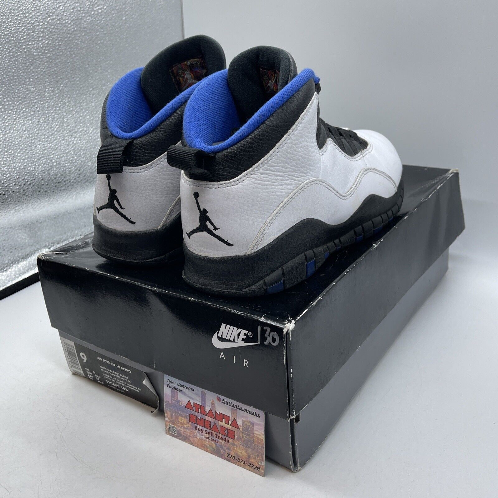 Size 9 - Air Jordan 10 Retro 2018 Orlando White Black Blue (310805-108)