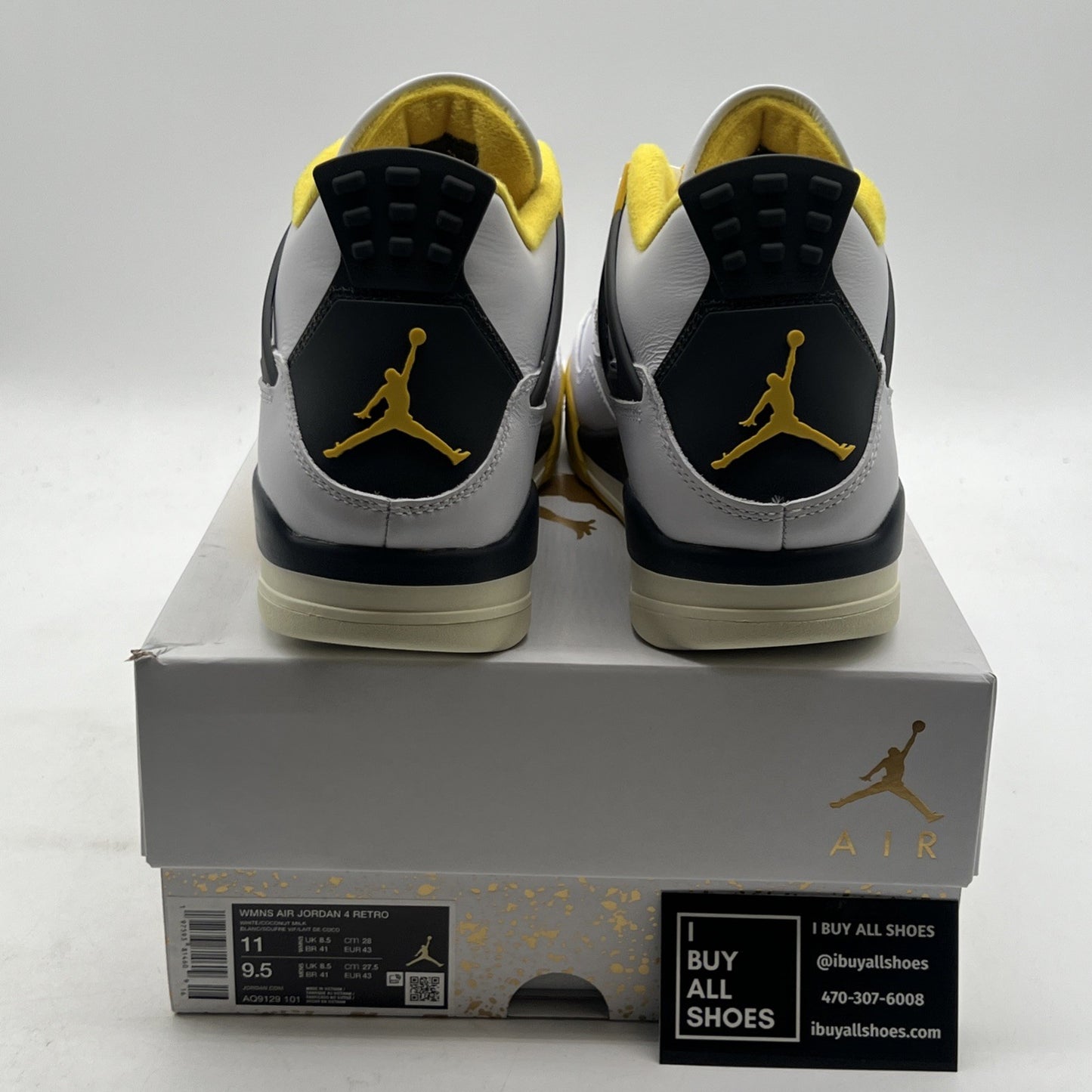 Size 11 - Air Jordan 4 Retro Vivid Sulfur W (AQ9129-101)