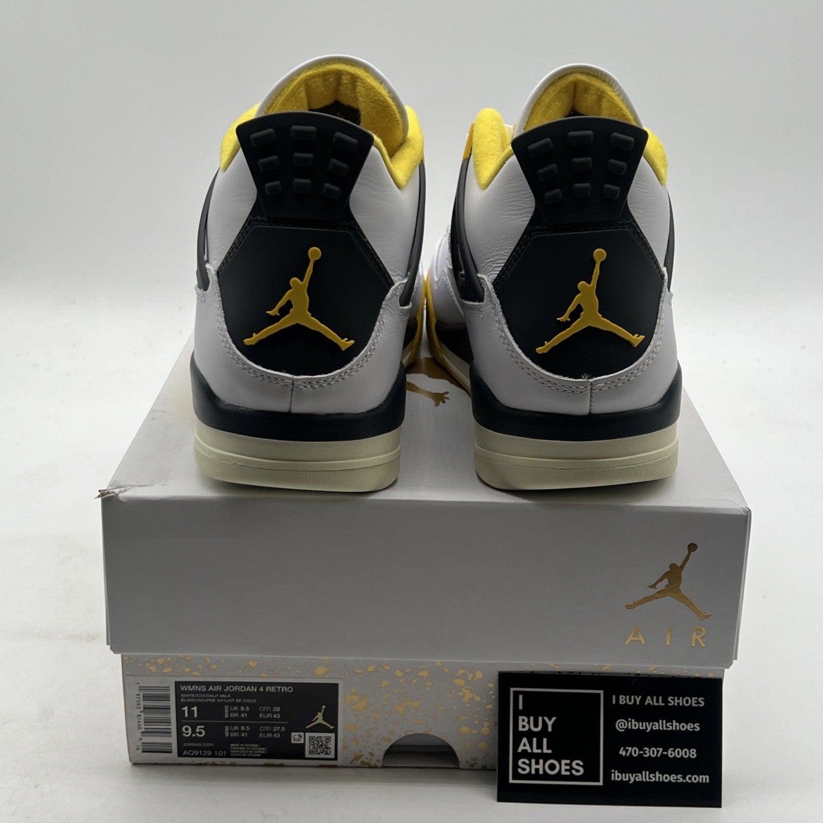 Size 11 - Air Jordan 4 Retro Vivid Sulfur W (AQ9129-101)