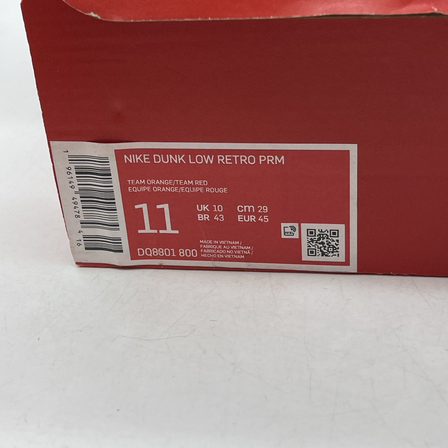 Size 11 - Nike Dunk Low Orange Suede (DQ8801-800)