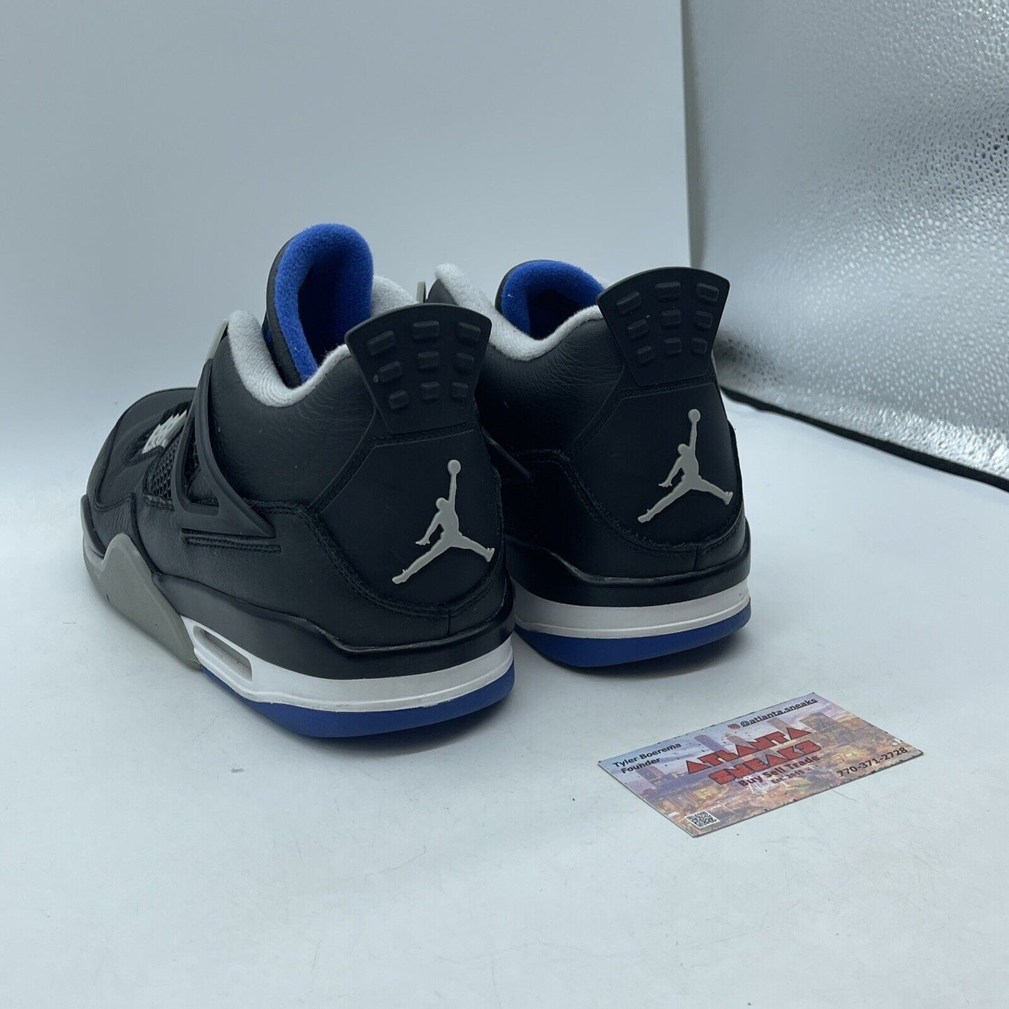 Size 11.5 - Jordan 4 Retro Motorsports Alternate 2017 Black Blue (308497-006)