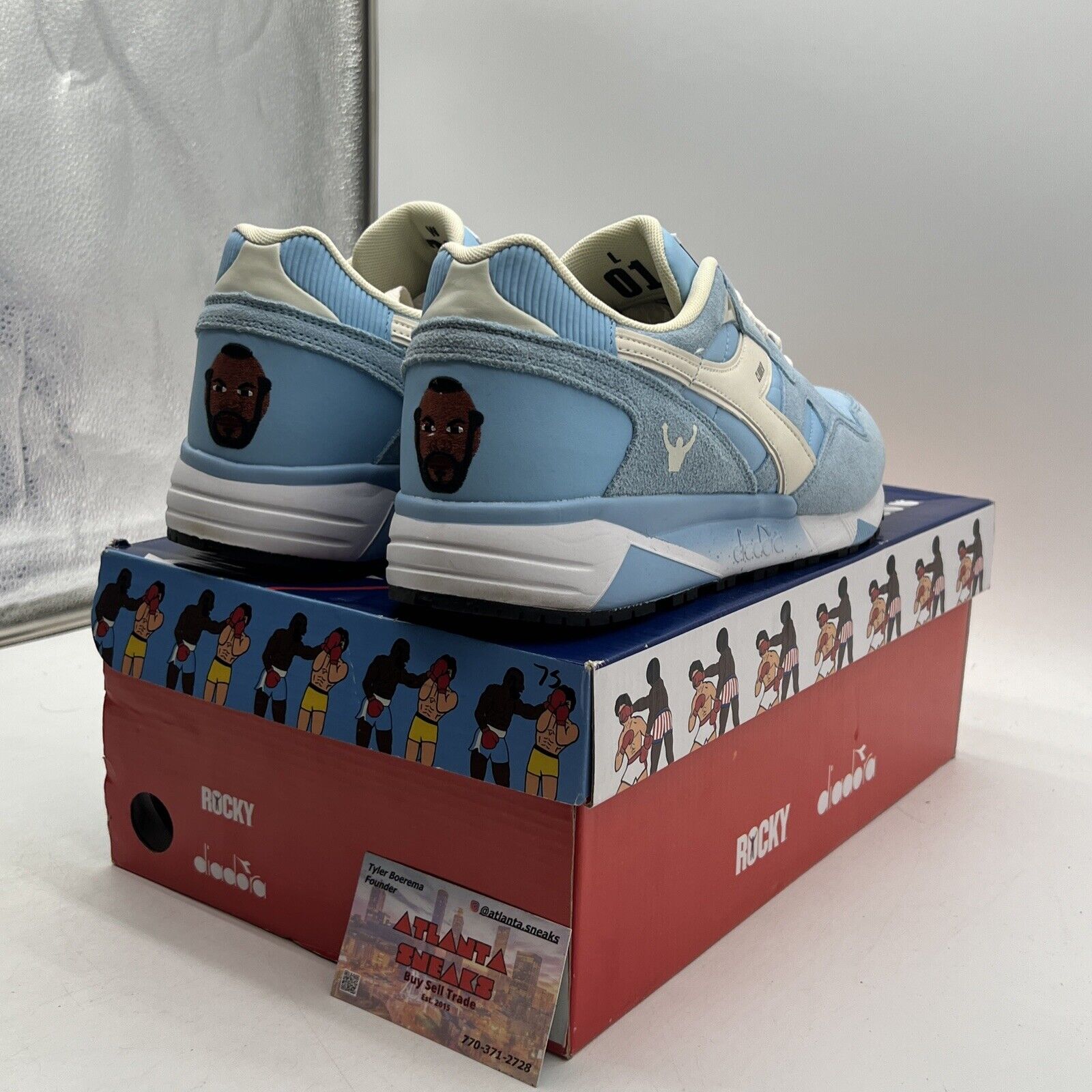 Size 12 - Diadora N9002 Rocky Clubber Lang White Blue Suede (501178830-C9033)