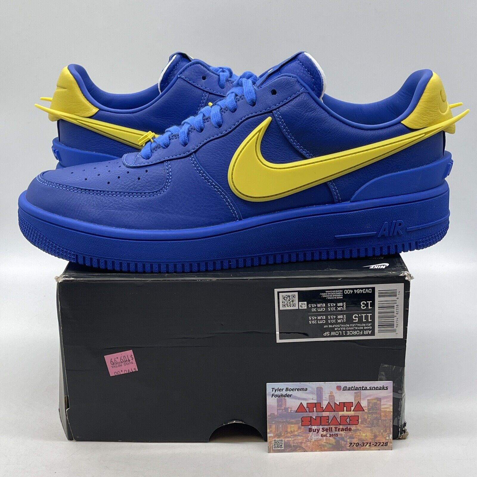 Size 11.5 - Nike AMBUSH x Air Force 1 Low Game Royal Blue Leather (DV3464-400)