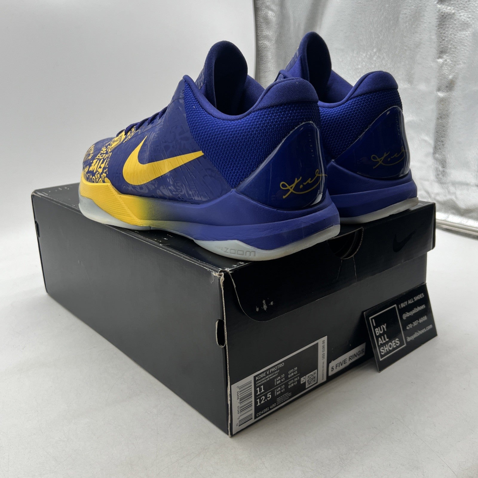 Size 11 - Nike Zoom Kobe 5 Protro 2020 5 Rings (CD4991-400)