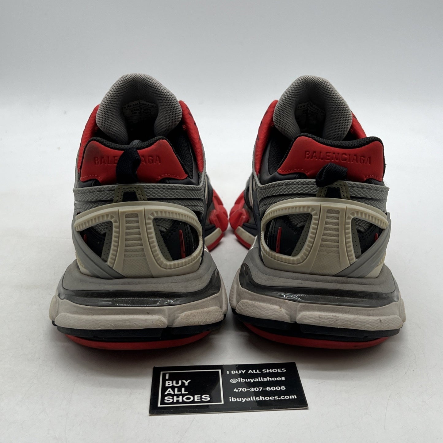 Size 10 - Balenciaga Track 2 Sneakers In Black Red Grey Polyurethane Women