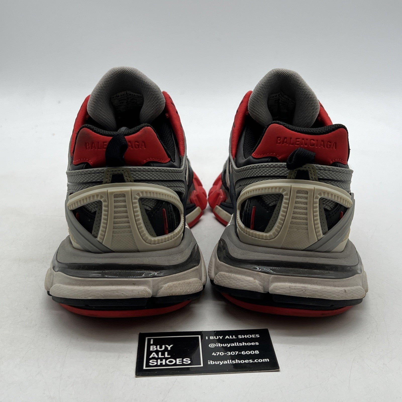 Size 10 - Balenciaga Track 2 Sneakers In Black Red Grey Polyurethane Women