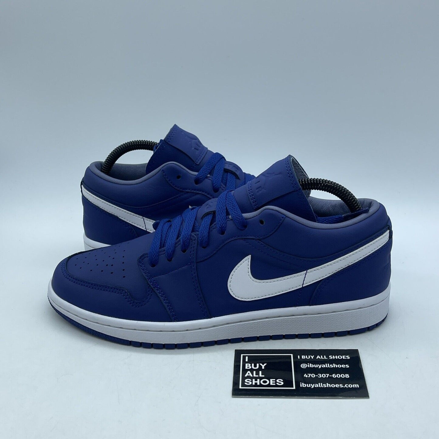 Size 9W - Air Jordan 1 SE Low Deep Royal Blue White Leather (DA8008-401)