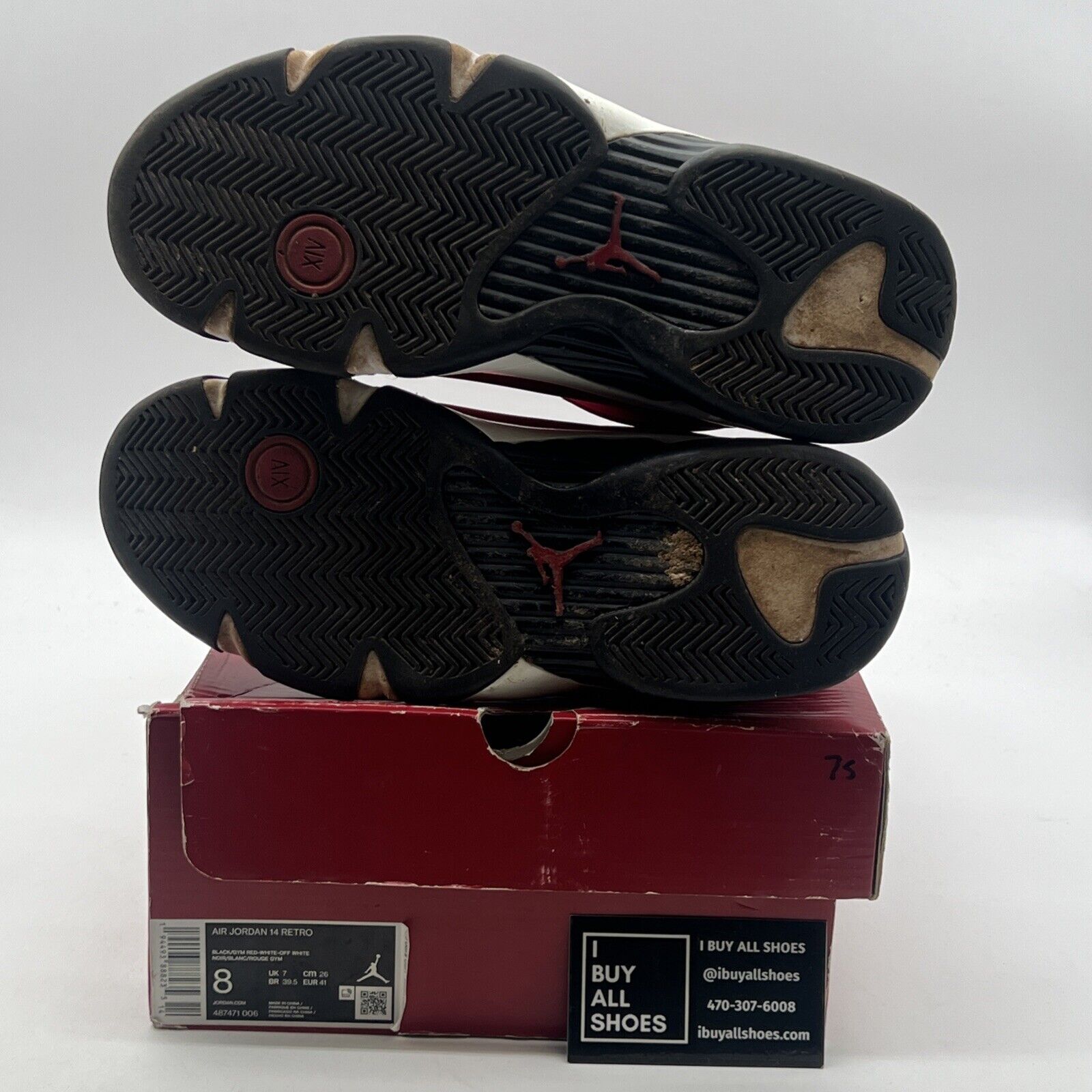 Size 8 - Air Jordan 14 Retro Gym Red (487471-006)