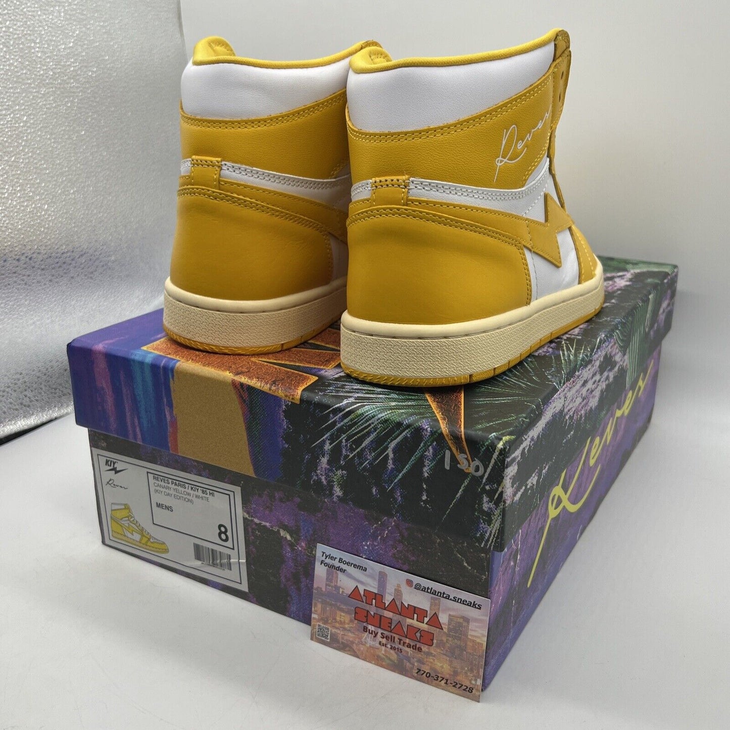 KIY REVES PARIS / '85 HI KIY DAY EDITION CANARY YELLOW OFF WHITE 1 POLLEN Size 8