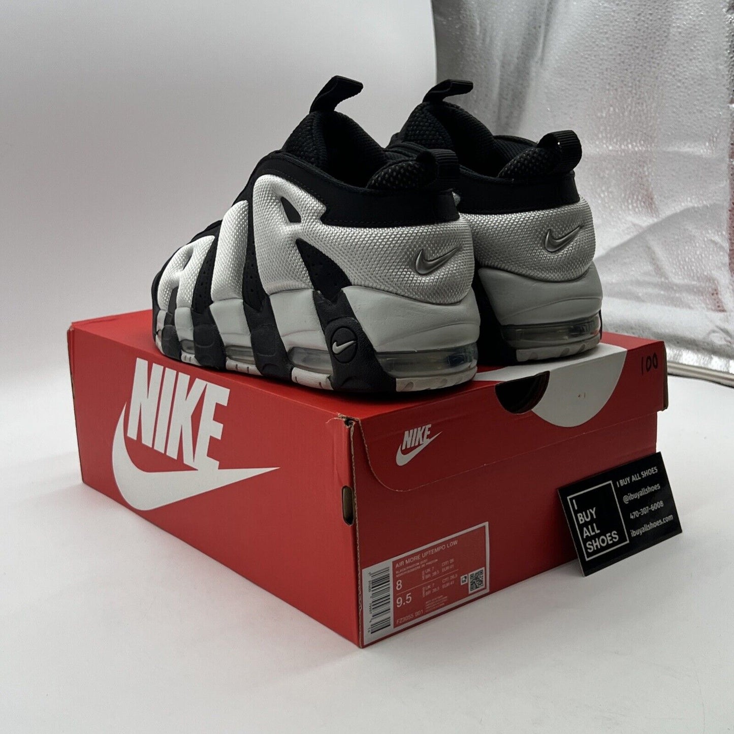 Size 8 - Nike Air More Uptempo Low Black Photon Dust (FZ3055-001)