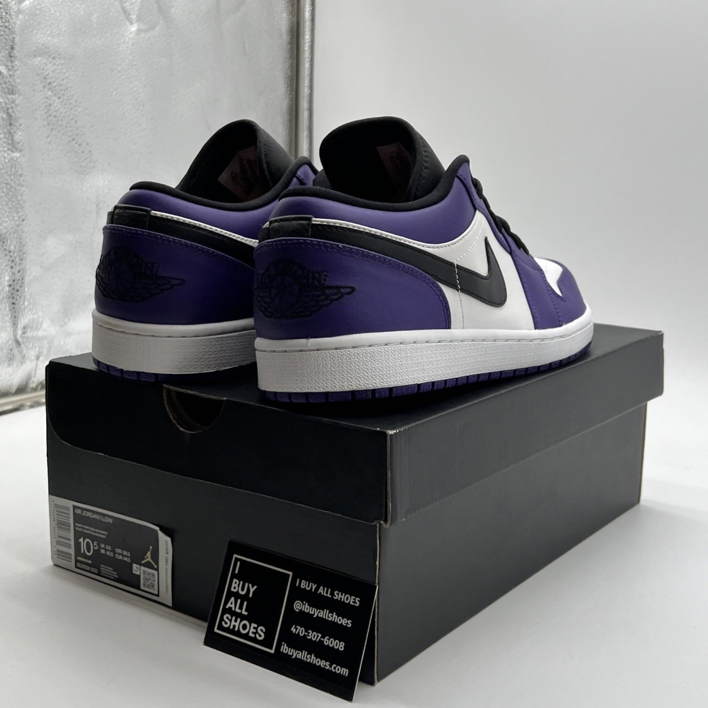 Size 10.5 - Air Jordan 1 Low Court Purple (553558-500)