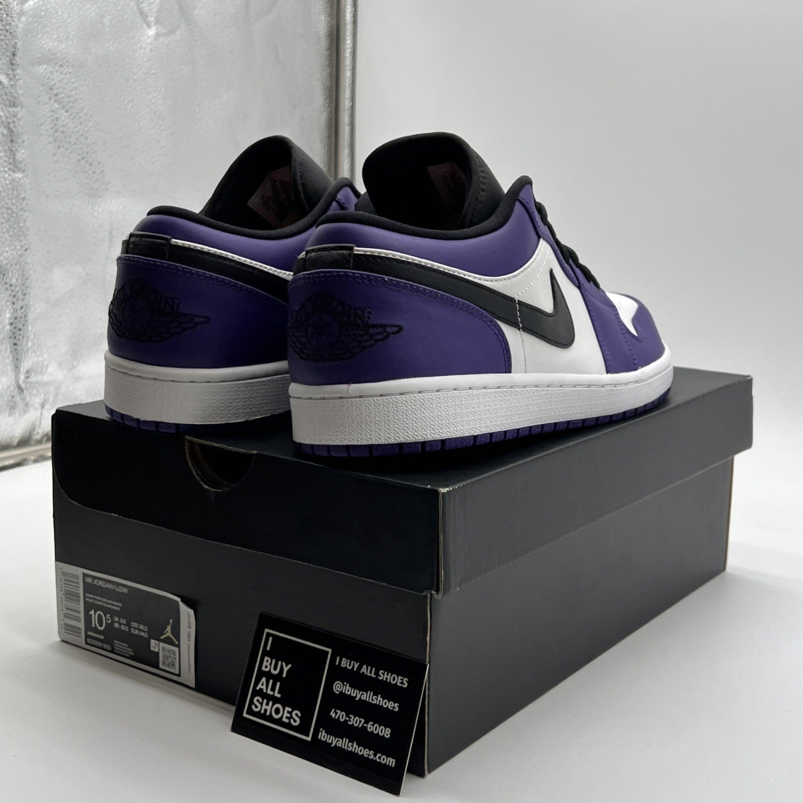 Size 10.5 - Air Jordan 1 Low Court Purple (553558-500)