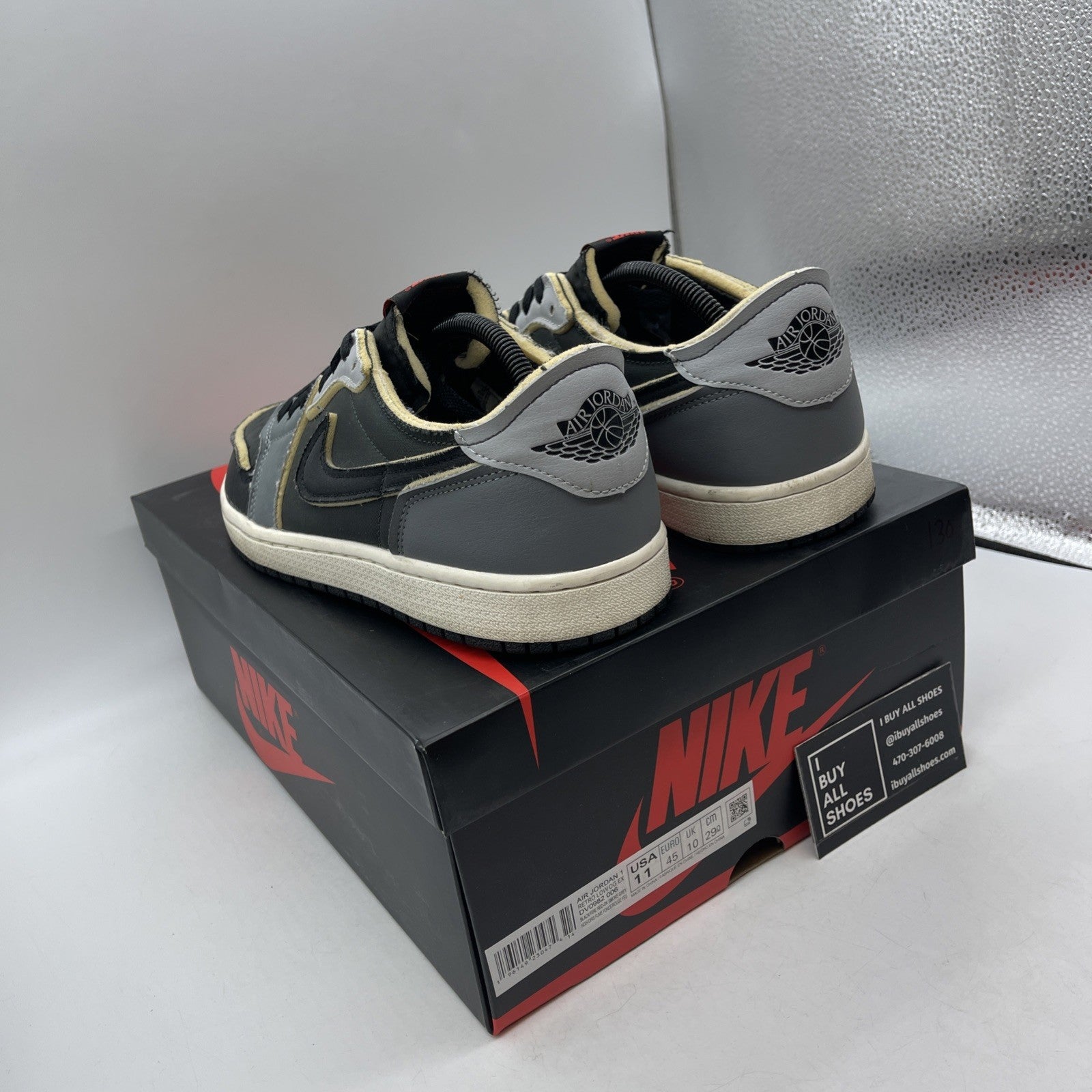 Size 11 - Air Jordan 1 Retro Low OG EX Dark Smoke Gray 2022 (DV0982-006)