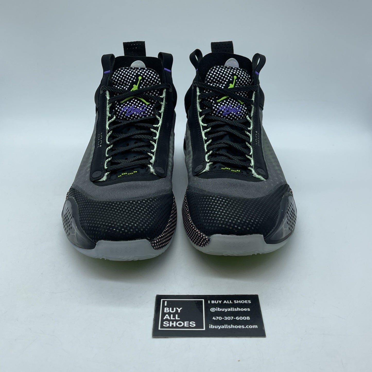 Size 11 - Air Jordan 34 Low Vapor Green Blue Black Suede (CZ7750-003)