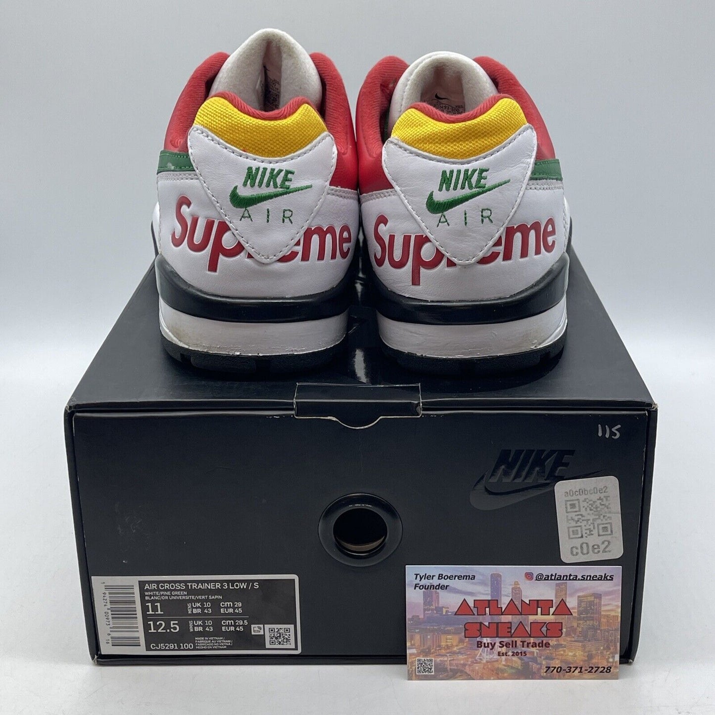 Size 11 - Supreme x Air Cross Trainer 3 Low White University Gold (CJ5291-100)