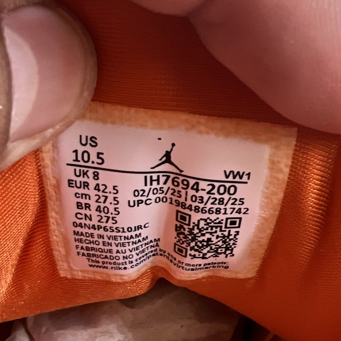 Size 10.5 - Air Jordan 3 Retro TEX Starfish W (IH7694-200)