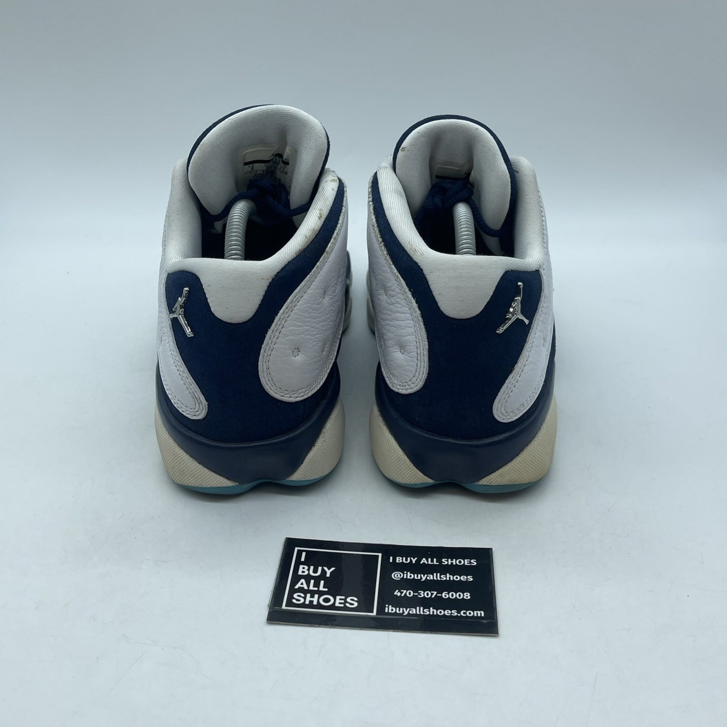 Size 9 - Air Jordan 13 Low Hornets Blue White Suede Leather (310810-107)