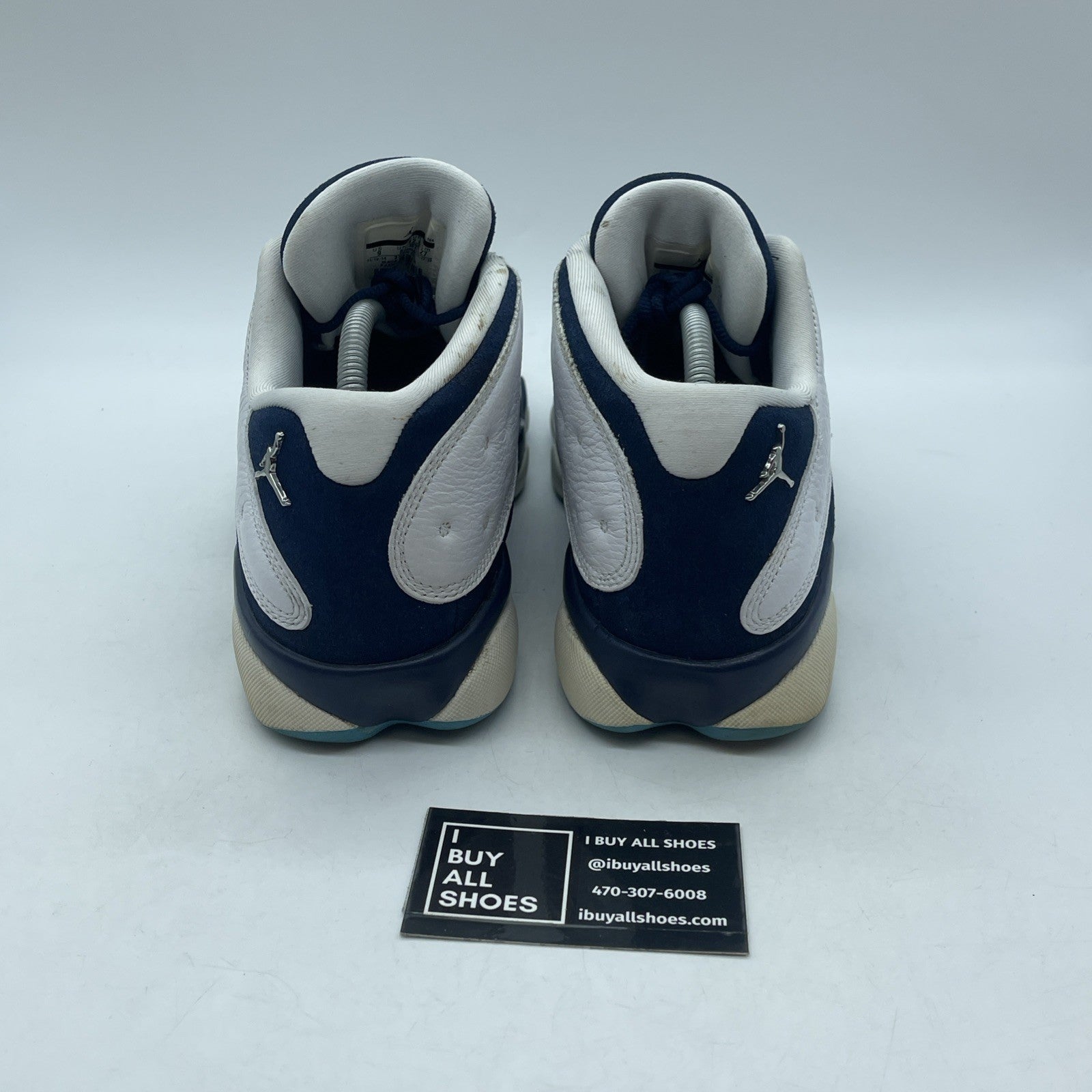 Size 9 - Air Jordan 13 Low Hornets Blue White Suede Leather (310810-107)