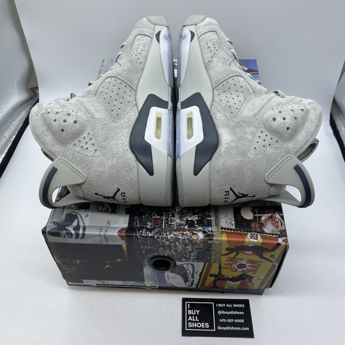 Size 11 - Jordan 6 Retro Mid Georgetown Blue Grey Blue Suede (CT8529-012)