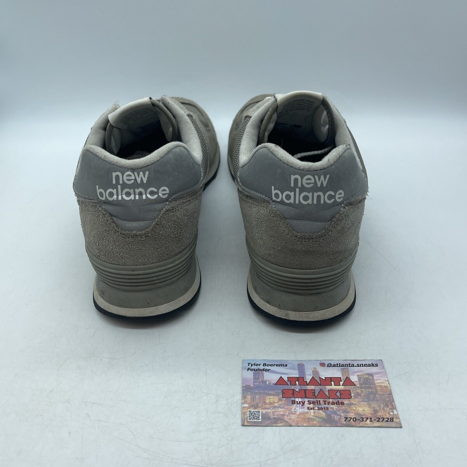 Size 12 - New Balance 574 Core Grey White Suede (ML574EGG)