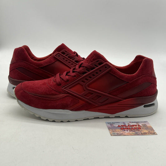 Size 13 - Bait + Brooks Regent Inferno Men Pigskin Suede & Red