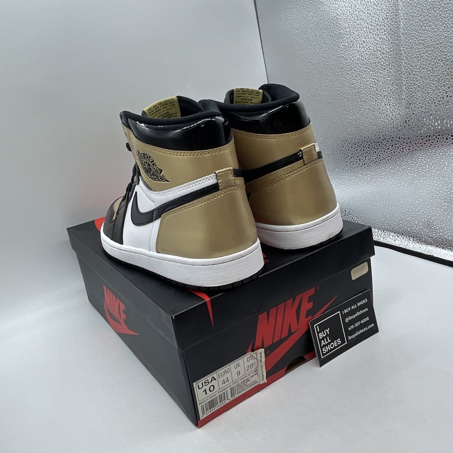 Size 10 - Air Jordan 1 Retro OG NRG High Gold Toe (861428-007)