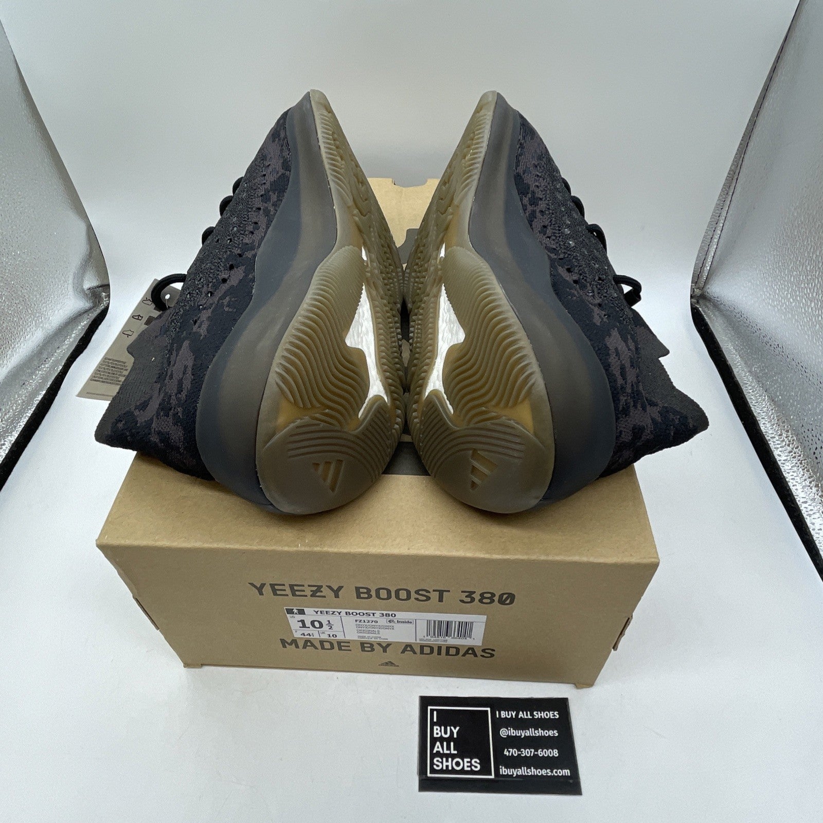 Size 10.5 - Adidas Yeezy Boost 380 Onyx Non-Reflective (FZ1270)