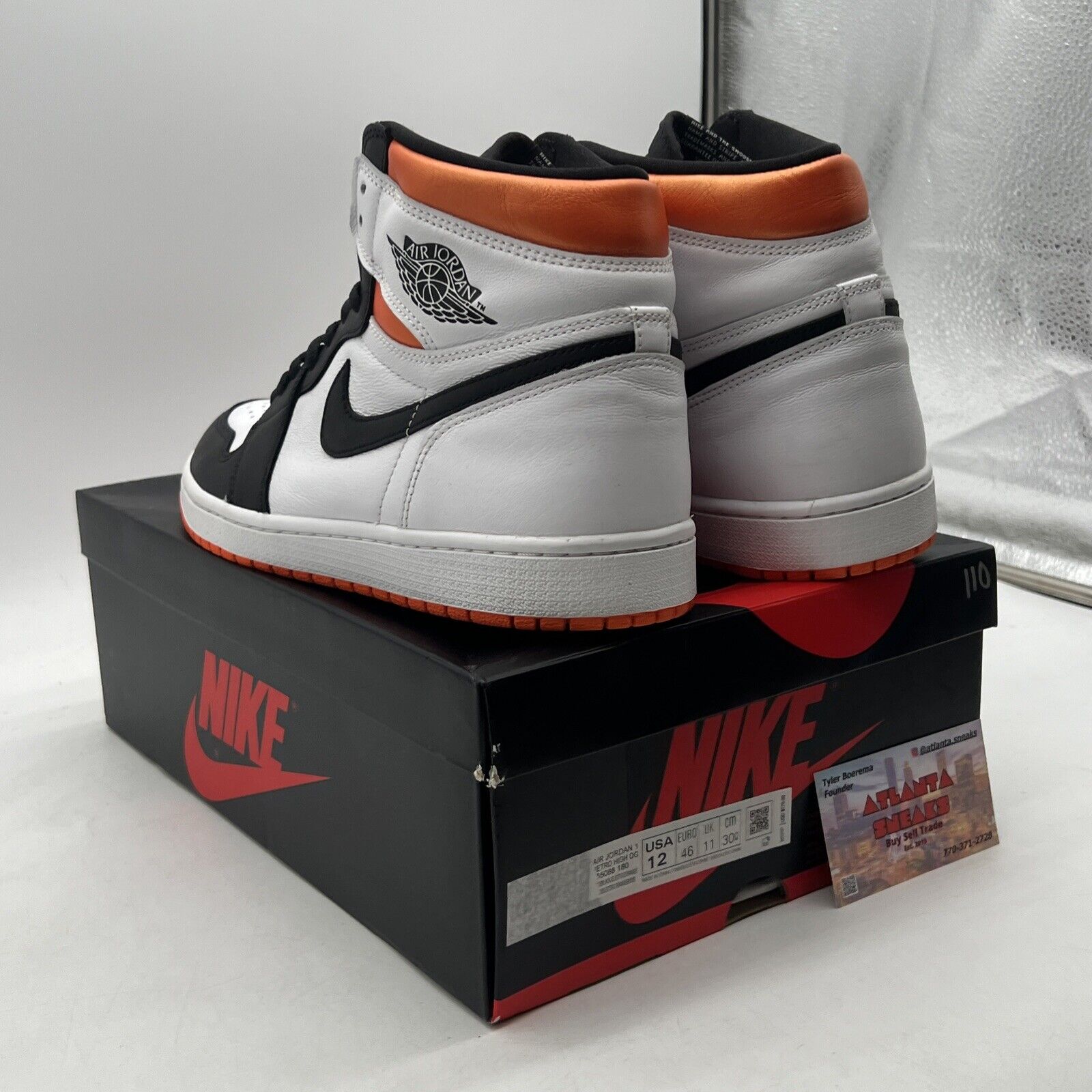 Size 12 - Jordan 1 Retro High Electro Orange (555088-180)