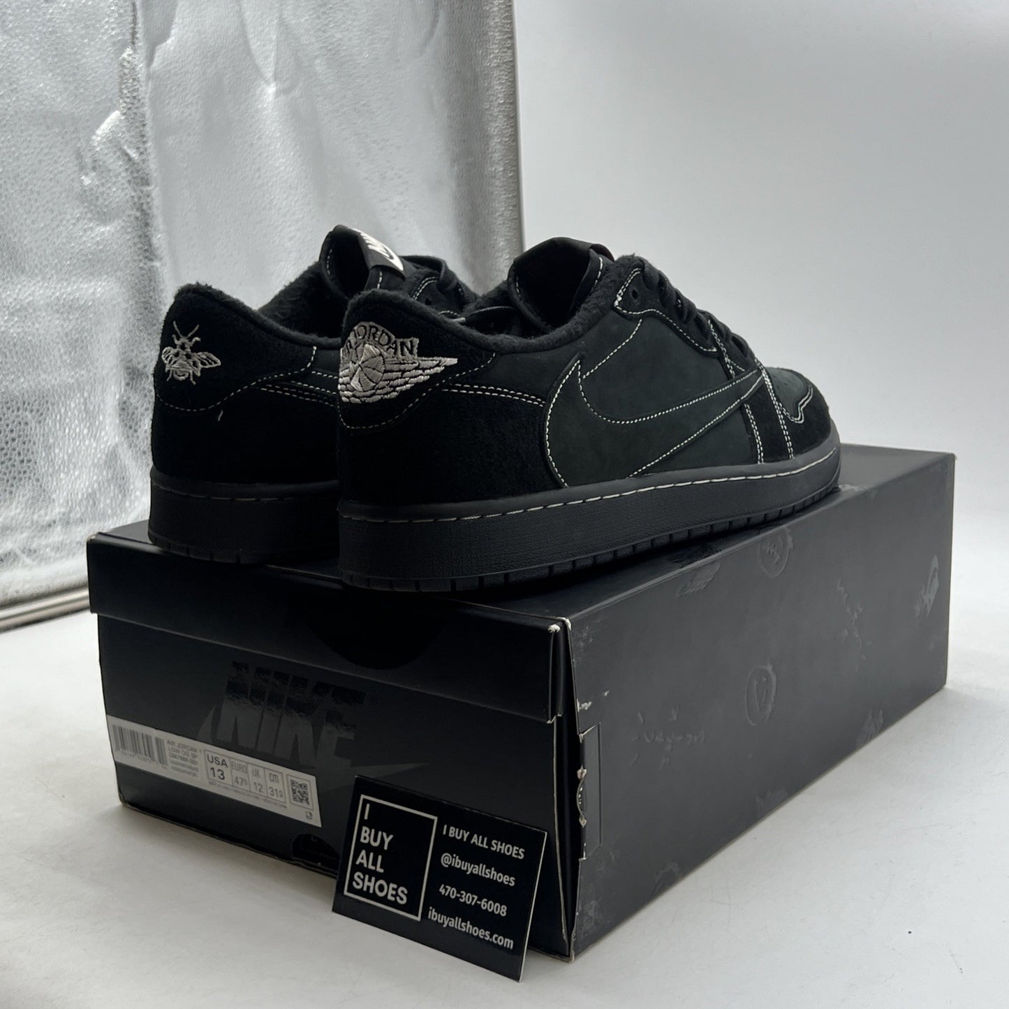 Size 13 - Air Jordan 1 Retro Low OG SP x Travis Scott Black Phantom (DM7866-001)