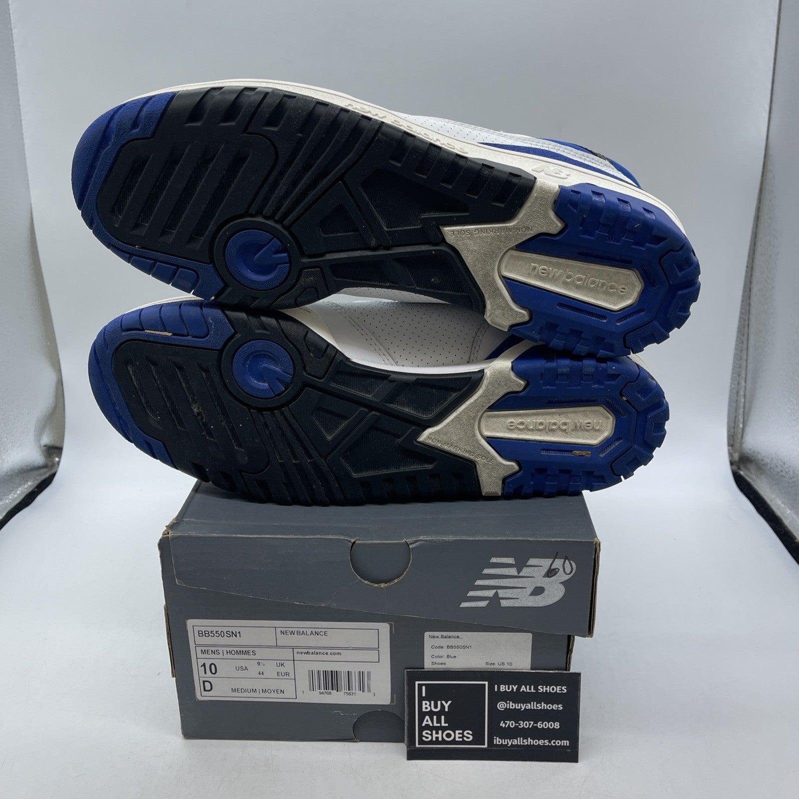 Size 10 - New Balance 550 White Team Royal (BB550SN1)