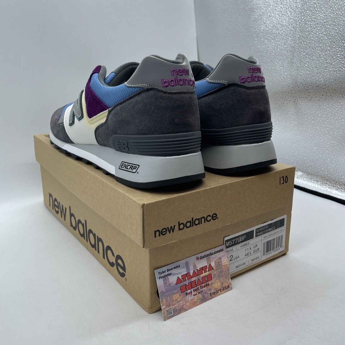 Size 12 - New Balance 577 Mountain Wild White Gray Multi (M577GBP)